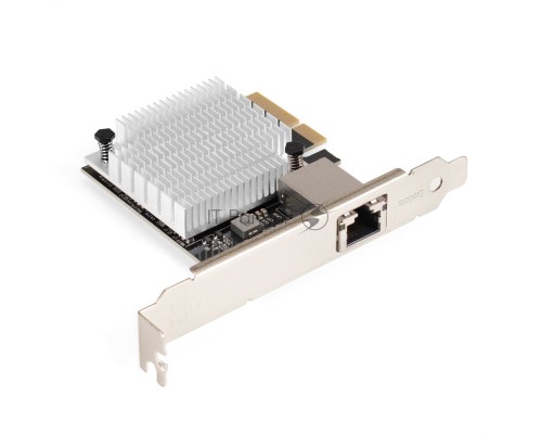 Сетевой адаптер ExeGate EXE-107S (PCI-E x4 v3.0, 1xRJ45, UTP 100Mbps/1000Mbps/2.5Gbps/10Gbps Marvell AQC107S)