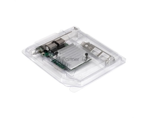 Сетевой адаптер ExeGate EXE-562 (PCI-E x1 v2.0, 2xRJ45, UTP 10/100/1000Mbps, Realtek Chipset RTL8111F)