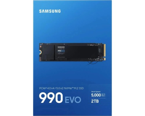 Накопитель SSD Samsung 990 EVO 2TB  M.2 MZ-V9E2T0BW NVMe 2.0, PCIe 4.0 x4, V-NAND TLC