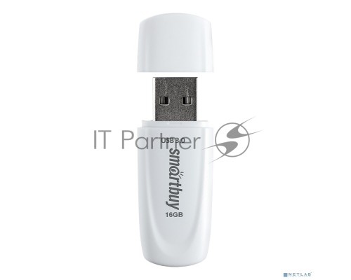 Флеш диск Smartbuy USB Drive 16Gb Scout White [SB016GB3SCW]
