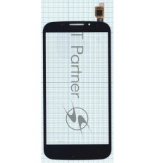 Сенсорное стекло (тачскрин) для Alcatel Pop S7 7045Y, черное