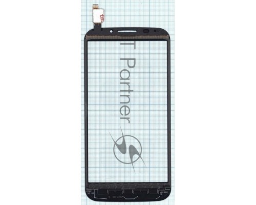 Сенсорное стекло (тачскрин) для Alcatel Pop S7 7045Y, черное