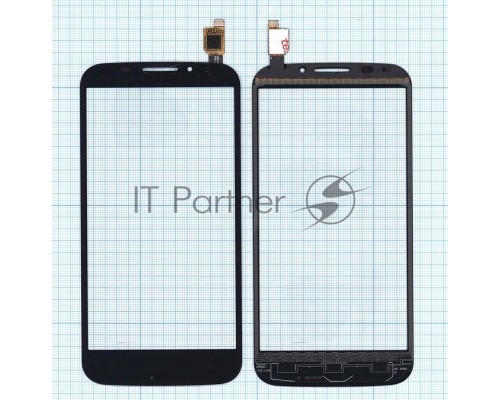 Сенсорное стекло (тачскрин) для Alcatel Pop S7 7045Y, черное
