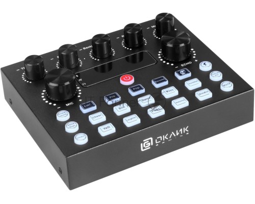 Микрофон проводной Оклик SM-600G 2.5м черный