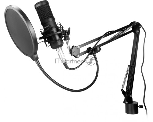 Микрофон проводной Оклик SM-600G 2.5м черный