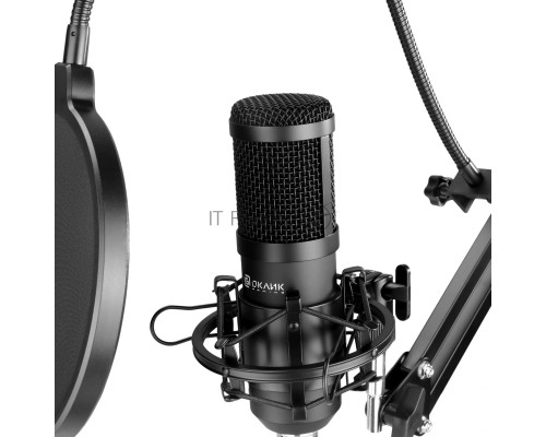 Микрофон проводной Оклик SM-600G 2.5м черный