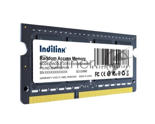 Оперативная память Indillinx 4GB DDR3 1600 SODIMM IND-ID3N16SP04X INDILINX