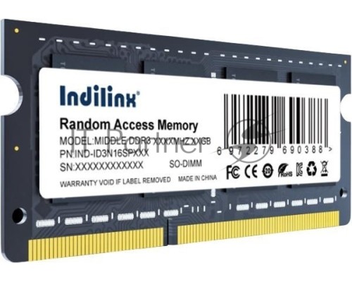 Оперативная память Indillinx 4GB DDR3 1600 SODIMM IND-ID3N16SP04X INDILINX