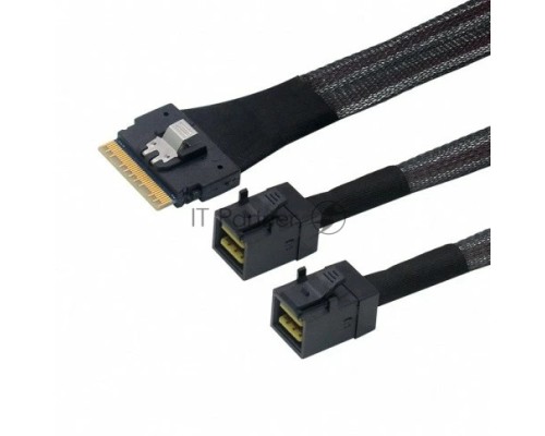 Кабель LR-Link SlimSAS x8 to 2 x miniSAS HD (SFF-8654 x8 - 2 x SFF-8643) Cable, 800mm Кабель LR-Link SlimSAS x8 to 2 x miniSAS HD (SFF-8654 x8 - 2 x SFF-8643) Cable, 800mm