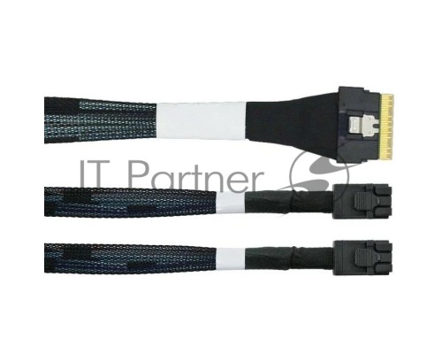 Кабель LR-Link SlimSAS x8 to 2 x miniSAS HD (SFF-8654 x8 - 2 x SFF-8643) Cable, 800mm Кабель LR-Link SlimSAS x8 to 2 x miniSAS HD (SFF-8654 x8 - 2 x SFF-8643) Cable, 800mm