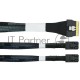 Кабель LR-Link SlimSAS x8 to 2 x miniSAS HD (SFF-8654 x8 - 2 x SFF-8643) Cable, 800mm