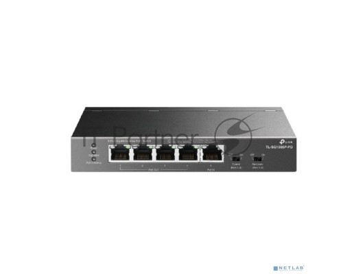 Настольный коммутатор TP-Link TL-SG1005P-PD с 5 гиг. портами (1 порт с входящим PoE++, 4 порта с исходящим PoE+), бюджет PoE: 9, 21, 47 или 66 Вт (зависит от используемого стандарта входящего PoE)