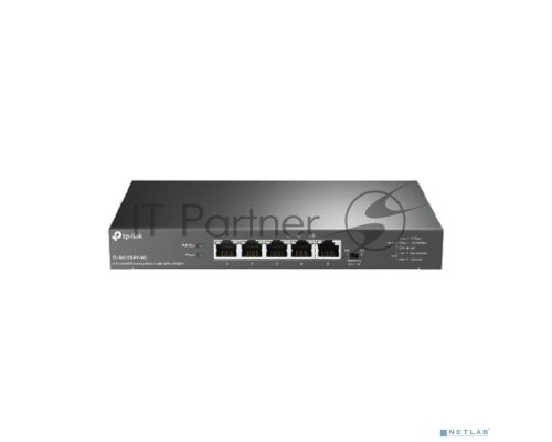 Настольный коммутатор TP-Link TL-SG105PP-M2 с 5 портами 2,5 Гбит/с (4 порта PoE++), 802.3af/at/bt 3-го типа, бюджет PoE — 123 Вт, стальной настольный корпус