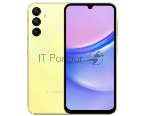 Смартфон Samsung Galaxy A15 SM-A155/128 Гб RAM 4Гб желтый/Dual SIM SM-A155FZYDMEA