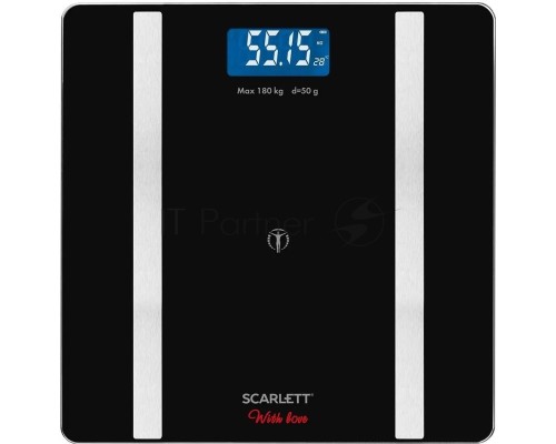 Напольные весы Scarlett SC-BS33ED112, до 180кг, черный