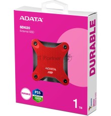 Внешний накопитель SSD 1TB A-DATA SD620, External, USB 3.2, [R/W -550/500 MB/s] красный