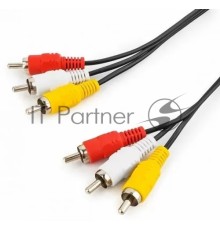 Кабель GOPOWER 3XRCA (M)-3XRCA (M) 3.0M 00-00027485 BLACK