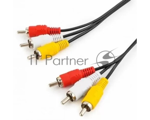 Кабель GOPOWER 3XRCA (M)-3XRCA (M) 3.0M 00-00027485 BLACK
