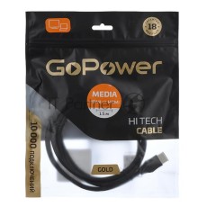 Кабель GOPOWER HDMI (M)-HDMI (M) 1.5M 00-00027305 BLACK