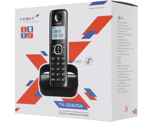 Телефон беспроводной TEXET TX-D5605A черный