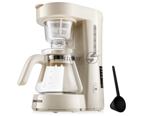 Кофеварка капельная BRAYER BR1123YE бежевый, исп. кофе - молотый, 0.75 л, 700 Вт.