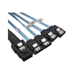 Supermicro CBL-SAST-1295LP-100 Интерфейсный кабель SlimlineLP x4 (STR) to 4x SATA (STR),75/75/90/90/75CM,10