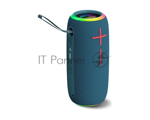 Портативная Bluetooth-колонка BQ PBS4004 Blue. Мощность RMS: 20 Вт/Емкость батареи: 3000 мАч/ 2 динамика/ TWS/AUX/Версия Bluetooth 5.3/Внешный аккумулятор/FM-Радио/Параметры электропитания 220-240 В 50-60 Гц/ Фиксированная ручка для переноски