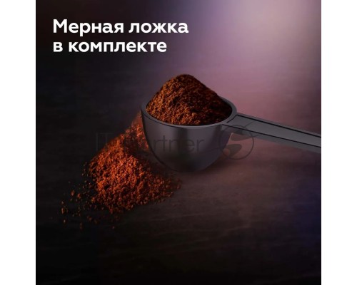 Кофеварка капельная со встроенной кофемолкой BQ CM1009 черный-стальной, исп. кофе -  зерновой/молотый, 0.625 л, 700 Вт.