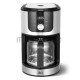 Кофеварка капельная со встроенной кофемолкой BQ CM1010 черный-стальной, исп. кофе - зерновой/молотый, 1.2 л, 1050 Вт.
