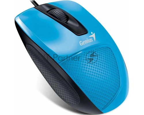 Мышь проводная Genius DX-Mini голубой, 1000 dpi, USB, кнопки - 3