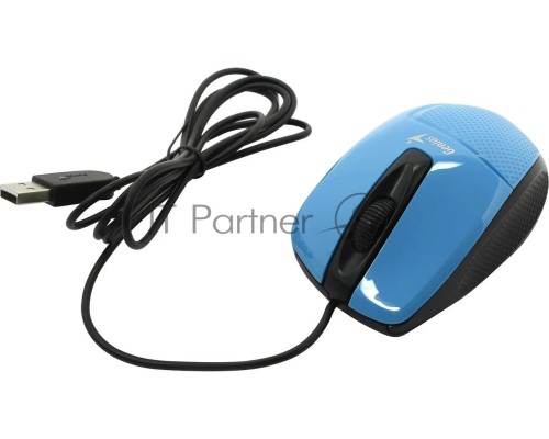 Мышь проводная Genius DX-Mini голубой, 1000 dpi, USB, кнопки - 3