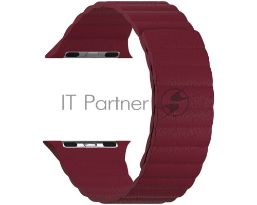 Кожаный ремешок для Apple Watch 42/44 mm LYAMBDA POLLUX DSP-24-44-WR Wine red