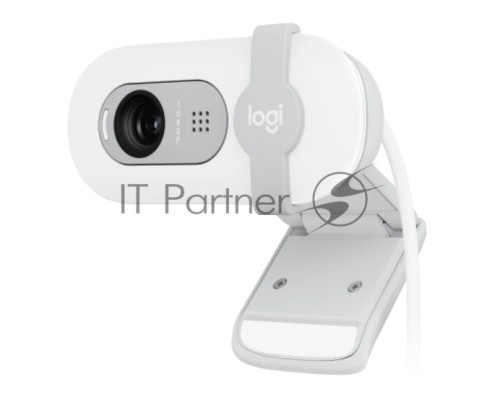 Веб-камера Logitech Webcam Brio 100, 1920x1080, OFF-WHITE, защитная шторка, [960-001617]