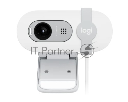 Веб-камера Logitech Webcam Brio 100, 1920x1080, OFF-WHITE, защитная шторка, [960-001617]