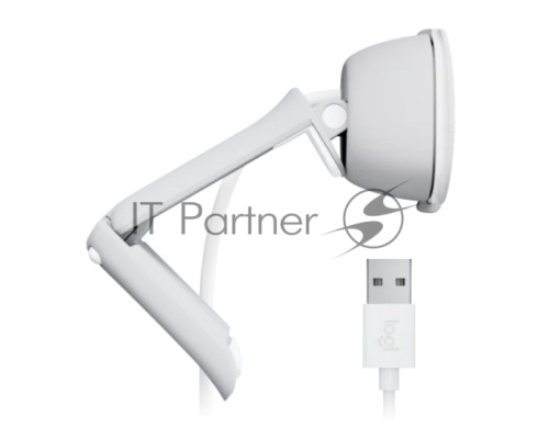 Веб-камера Logitech Webcam Brio 100, 1920x1080, OFF-WHITE, защитная шторка, [960-001617]