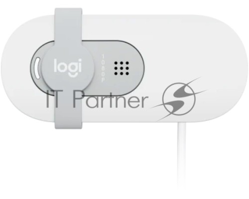 Веб-камера Logitech Webcam Brio 100, 1920x1080, OFF-WHITE, защитная шторка, [960-001617]