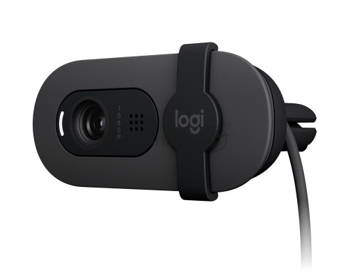 Веб-камера Logitech Webcam Brio 100, 1920x1080, OFF-WHITE, защитная шторка, [960-001617]
