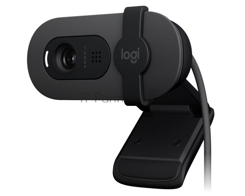 Веб-камера Logitech Webcam Brio 100, 1920x1080, OFF-WHITE, защитная шторка, [960-001617]
