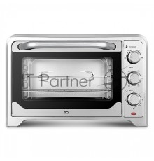 Мини-печь BQ EO1002B Steel-Black. Мощность 1600 Вт, Объем 30 л, Конвекция, 5 режимов работы, Таймер до 60 мин
