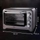 Мини-печь BQ EO1002B Steel-Black. Мощность 1600 Вт, Объем 30 л, Конвекция, 5 режимов работы, Таймер до 60 мин