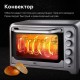 Мини-печь BQ EO1002B Steel-Black. Мощность 1600 Вт, Объем 30 л, Конвекция, 5 режимов работы, Таймер до 60 мин