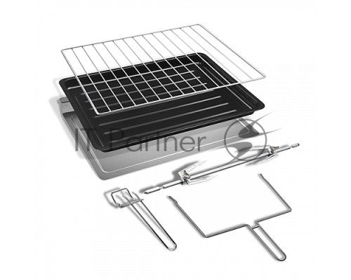 Мини-печь BQ EO2002B Steel-Black. Мощность 2200 Вт, Объем 60 л, Таймер до 60 мин