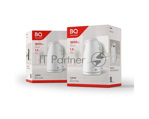 Чайник BQ KT1709S White. Мощность:1800/Объем:1,5