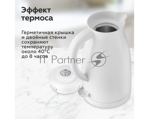 Чайник BQ KT1709S White. Мощность:1800/Объем:1,5