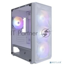 Компьютерный корпус 1STPLAYER FD3-M White / mATX / 4x120mm LED fans / FD3-M-WH-4F1-W
