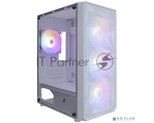 Компьютерный корпус 1STPLAYER FD3-M White / mATX / 4x120mm LED fans / FD3-M-WH-4F1-W