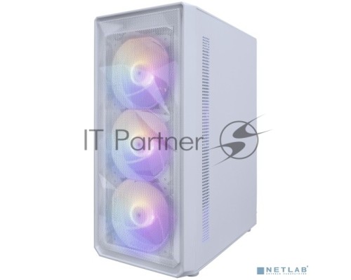 Компьютерный корпус 1STPLAYER FD3-M White / mATX / 4x120mm LED fans / FD3-M-WH-4F1-W