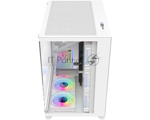 Компьютерный корпус 1STPLAYER MEGAVIEW MV8-TP White / ATX / MV8-TP-WH