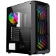 Корпус Powercase Mistral C4B, Tempered Glass, 4x 120mm 5-color fan, чёрный, ATX  (CMICB-L4)