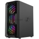 Корпус Powercase Mistral C4B, Tempered Glass, 4x 120mm 5-color fan, чёрный, ATX  (CMICB-L4)